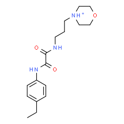 ChemSpider 2D Image | 4-[3-({[(4-Ethylphenyl)amino](oxo)acetyl}amino)propyl]morpholin-4-ium | C17H26N3O3