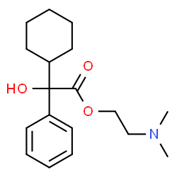 ChemSpider 2D Image | 2-(Dimethylamino)ethyl cyclohexyl(hydroxy)phenylacetate | C18H27NO3