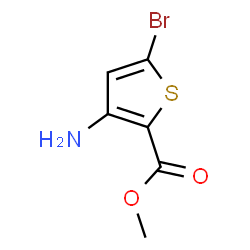 ChemSpider 2D Image | Methyl 3-amino-5-bromo-2-thiophenecarboxylate | C6H6BrNO2S