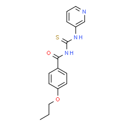 ChemSpider 2D Image | 4-Propoxy-N-(3-pyridinylcarbamothioyl)benzamide | C16H17N3O2S