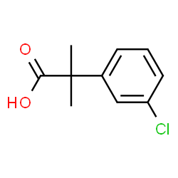 ChemSpider 2D Image | 2-(3-Chlorophenyl)-2-methylpropanoic acid | C10H11ClO2