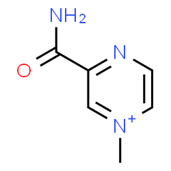 ChemSpider 2D Image | 3-Carbamoyl-1-methylpyrazin-1-ium | C6H8N3O