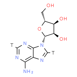 ChemSpider 2D Image | adenosine, [2,8-3h]- | C10H11T2N5O4