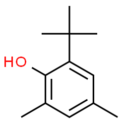 ChemSpider 2D Image | 2,4-Xylenol, 6-tert-butyl- | C12H18O