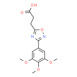 ChemSpider 2D Image | 3-[3-(3,4,5-Trimethoxyphenyl)-1,2,4-oxadiazol-5-yl]propanoic acid | C14H16N2O6