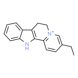 ChemSpider 2D Image | 3-Ethyl-7,12-dihydro-6H-indolo[2,3-a]quinolizin-5-ium | C17H17N2