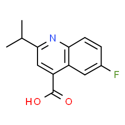 ChemSpider 2D Image | 6-Fluoro-2-isopropyl-4-quinolinecarboxylic acid | C13H12FNO2