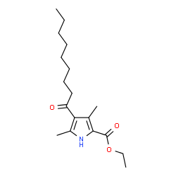 ChemSpider 2D Image | Ethyl 3,5-dimethyl-4-nonanoyl-1H-pyrrole-2-carboxylate | C18H29NO3