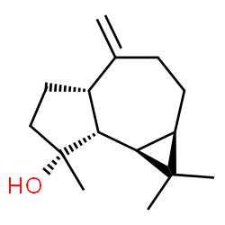 ChemSpider 2D Image | (1aR,4aS,7R,7aR,7bR)-1,1,7-Trimethyl-4-methylenedecahydro-1H-cyclopropa[e]azulen-7-ol | C15H24O