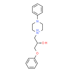 ChemSpider 2D Image | 1-[(2S)-2-Hydroxy-3-phenoxypropyl]-4-phenylpiperazin-1-ium | C19H25N2O2