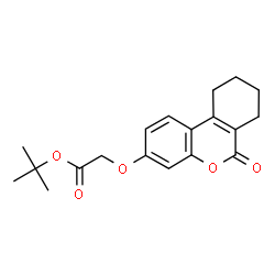 ChemSpider 2D Image | 2-Methyl-2-propanyl [(6-oxo-7,8,9,10-tetrahydro-6H-benzo[c]chromen-3-yl)oxy]acetate | C19H22O5