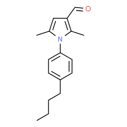 ChemSpider 2D Image | 1-(4-Butylphenyl)-2,5-dimethyl-1H-pyrrole-3-carbaldehyde | C17H21NO