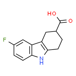 ChemSpider 2D Image | 6-Fluoro-2,3,4,9-tetrahydro-1H-carbazole-3-carboxylic acid | C13H12FNO2