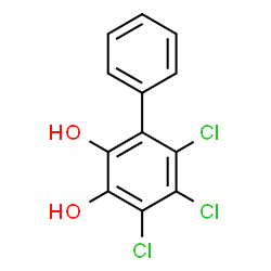 ChemSpider 2D Image | 4,5,6-Trichloro-2,3-biphenyldiol | C12H7Cl3O2
