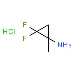 ChemSpider 2D Image | 2,2-Difluoro-1-methylcyclopropanamine hydrochloride | C4H8ClF2N