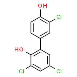 ChemSpider 2D Image | 3,3',5-Trichloro-2,4'-biphenyldiol | C12H7Cl3O2