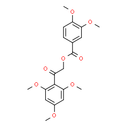 ChemSpider 2D Image | 2-Oxo-2-(2,4,6-trimethoxyphenyl)ethyl 3,4-dimethoxybenzoate | C20H22O8