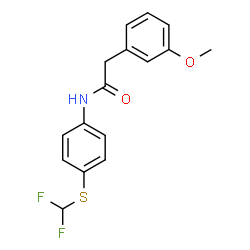 ChemSpider 2D Image | N-{4-[(Difluoromethyl)sulfanyl]phenyl}-2-(3-methoxyphenyl)acetamide | C16H15F2NO2S