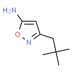ChemSpider 2D Image | 3-(2,2-Dimethylpropyl)-1,2-oxazol-5-amine | C8H14N2O