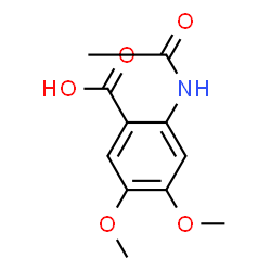 ChemSpider 2D Image | 2-Acetamido-4,5-dimethoxybenzoic acid | C11H13NO5