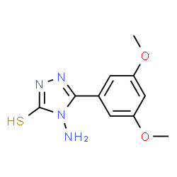 ChemSpider 2D Image | 4-Amino-5-(3,5-dimethoxyphenyl)-2,4-dihydro-3H-1,2,4-triazole-3-thione | C10H12N4O2S