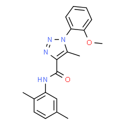 ChemSpider 2D Image | N-(2,5-Dimethylphenyl)-1-(2-methoxyphenyl)-5-methyl-1H-1,2,3-triazole-4-carboxamide | C19H20N4O2