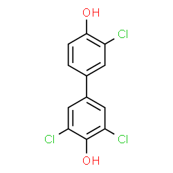 ChemSpider 2D Image | 3,3',5-Trichloro-4,4'-biphenyldiol | C12H7Cl3O2