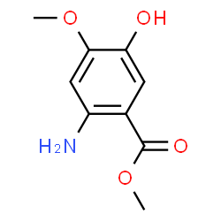 ChemSpider 2D Image | Methyl 2-amino-5-hydroxy-4-methoxybenzoate | C9H11NO4