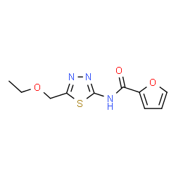 ChemSpider 2D Image | N-[5-(Ethoxymethyl)-1,3,4-thiadiazol-2-yl]-2-furamide | C10H11N3O3S