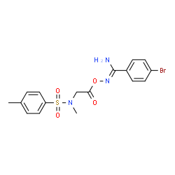 ChemSpider 2D Image | 4-Bromo-N-(2-{methyl[(4-methylphenyl)sulfonyl]amino}acetoxy)benzenecarboximidamide | C17H18BrN3O4S