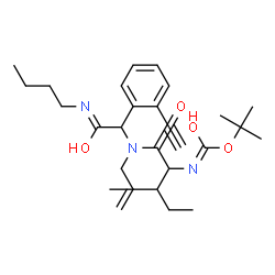 ChemSpider 2D Image | N-Allyl-N-[2-(butylamino)-1-(2-ethynylphenyl)-2-oxoethyl]-N~2~-{[(2-methyl-2-propanyl)oxy]carbonyl}isoleucinamide | C28H41N3O4