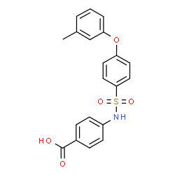 ChemSpider 2D Image | 4-({[4-(3-Methylphenoxy)phenyl]sulfonyl}amino)benzoic acid | C20H17NO5S