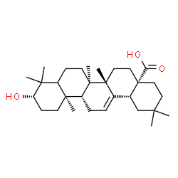 ChemSpider 2D Image | (3beta,5xi,18alpha)-3-Hydroxyolean-12-en-28-oic acid | C30H48O3