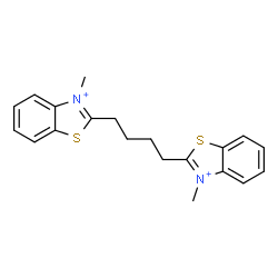 ChemSpider 2D Image | 2,2'-(1,4-Butanediyl)bis(3-methyl-1,3-benzothiazol-3-ium) | C20H22N2S2