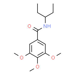 ChemSpider 2D Image | 3,4,5-Trimethoxy-N-(3-pentanyl)benzamide | C15H23NO4