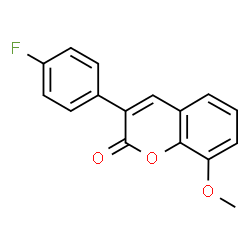 ChemSpider 2D Image | 3-(4-Fluorophenyl)-8-methoxy-2H-chromen-2-one | C16H11FO3