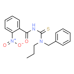 ChemSpider 2D Image | N-[Benzyl(propyl)carbamothioyl]-2-nitrobenzamide | C18H19N3O3S