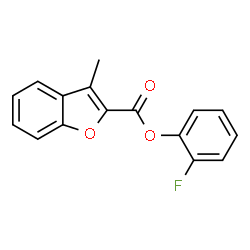 ChemSpider 2D Image | 2-Fluorophenyl 3-methyl-1-benzofuran-2-carboxylate | C16H11FO3