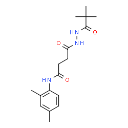 ChemSpider 2D Image | N-(2,4-Dimethylphenyl)-4-[2-(2,2-dimethylpropanoyl)hydrazino]-4-oxobutanamide | C17H25N3O3