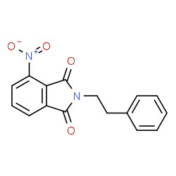 ChemSpider 2D Image | 4-Nitro-2-phenethylisoindoline-1,3-dione | C16H12N2O4