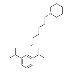 ChemSpider 2D Image | 1-[6-(2,6-Diisopropylphenoxy)hexyl]piperidine | C23H39NO