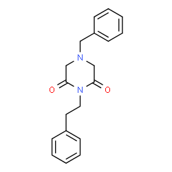 ChemSpider 2D Image | 4-Benzyl-1-phenethyl-piperazine-2,6-dione | C19H20N2O2