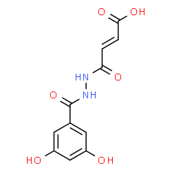 ChemSpider 2D Image | (2E)-4-[2-(3,5-Dihydroxybenzoyl)hydrazino]-4-oxo-2-butenoic acid | C11H10N2O6