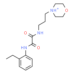ChemSpider 2D Image | 4-[3-({[(2-Ethylphenyl)amino](oxo)acetyl}amino)propyl]morpholin-4-ium | C17H26N3O3