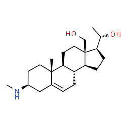 ChemSpider 2D Image | (3beta,20S)-3-(Methylamino)pregn-5-ene-18,20-diol | C22H37NO2