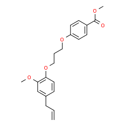 ChemSpider 2D Image | Methyl 4-[3-(4-allyl-2-methoxyphenoxy)propoxy]benzoate | C21H24O5