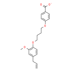 ChemSpider 2D Image | 4-[4-(4-Allyl-2-methoxyphenoxy)butoxy]benzoate | C21H23O5