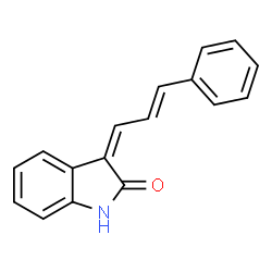 ChemSpider 2D Image | (3Z)-3-[(2E)-3-Phenyl-2-propen-1-ylidene]-1,3-dihydro-2H-indol-2-one | C17H13NO