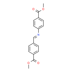 ChemSpider 2D Image | Methyl 4-{(E)-[4-(methoxycarbonyl)benzylidene]amino}benzoate | C17H15NO4