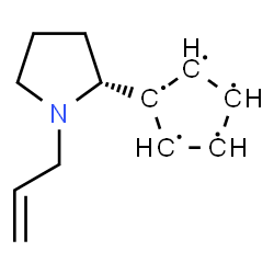 ChemSpider 2D Image | 1-[(2R)-1-Allyl-2-pyrrolidinyl]-1,2,3,4,5-cyclopentanepentayl | C12H16N
